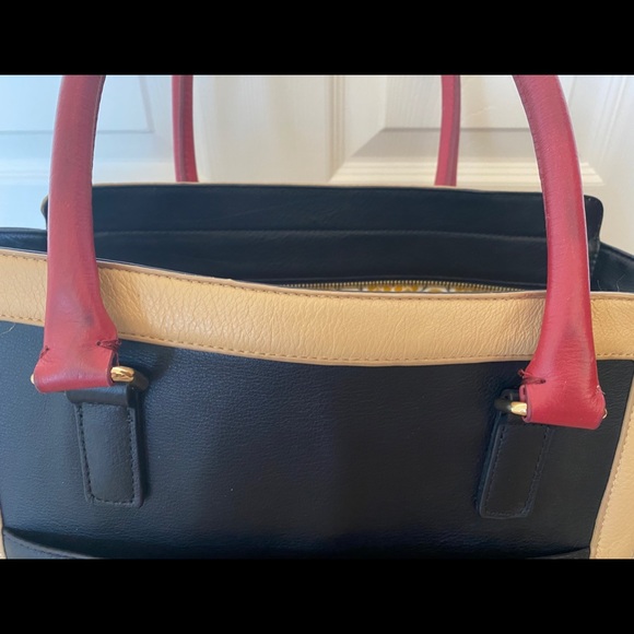 Emma Fox black, tan, and red tote bag - Picture 3 of 7